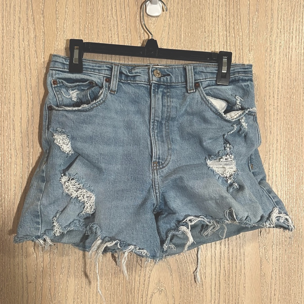 Abercrombie & Fitch Curve Love Extra-High Waisted Shorts